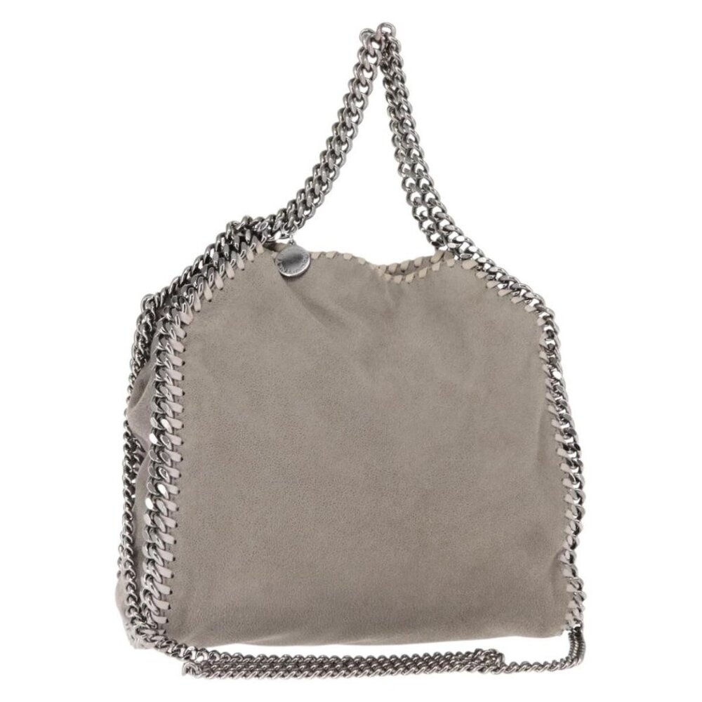 Authentic Stella MacCartney Falabella Chain Shoulder Bag polyester 2way Gray